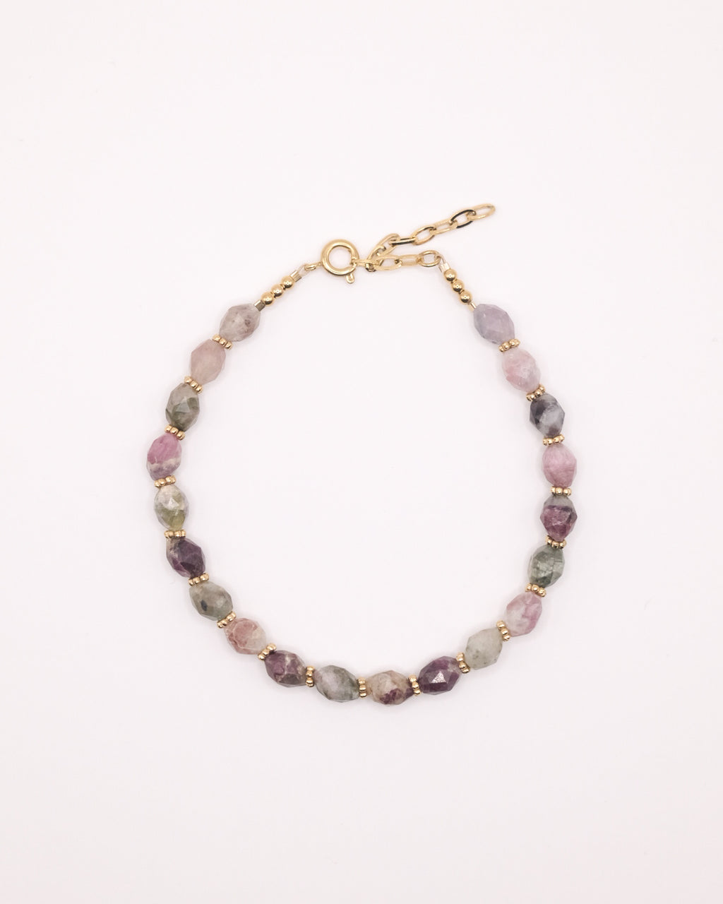 Bracelet Olivia en perles olive de pierres fines