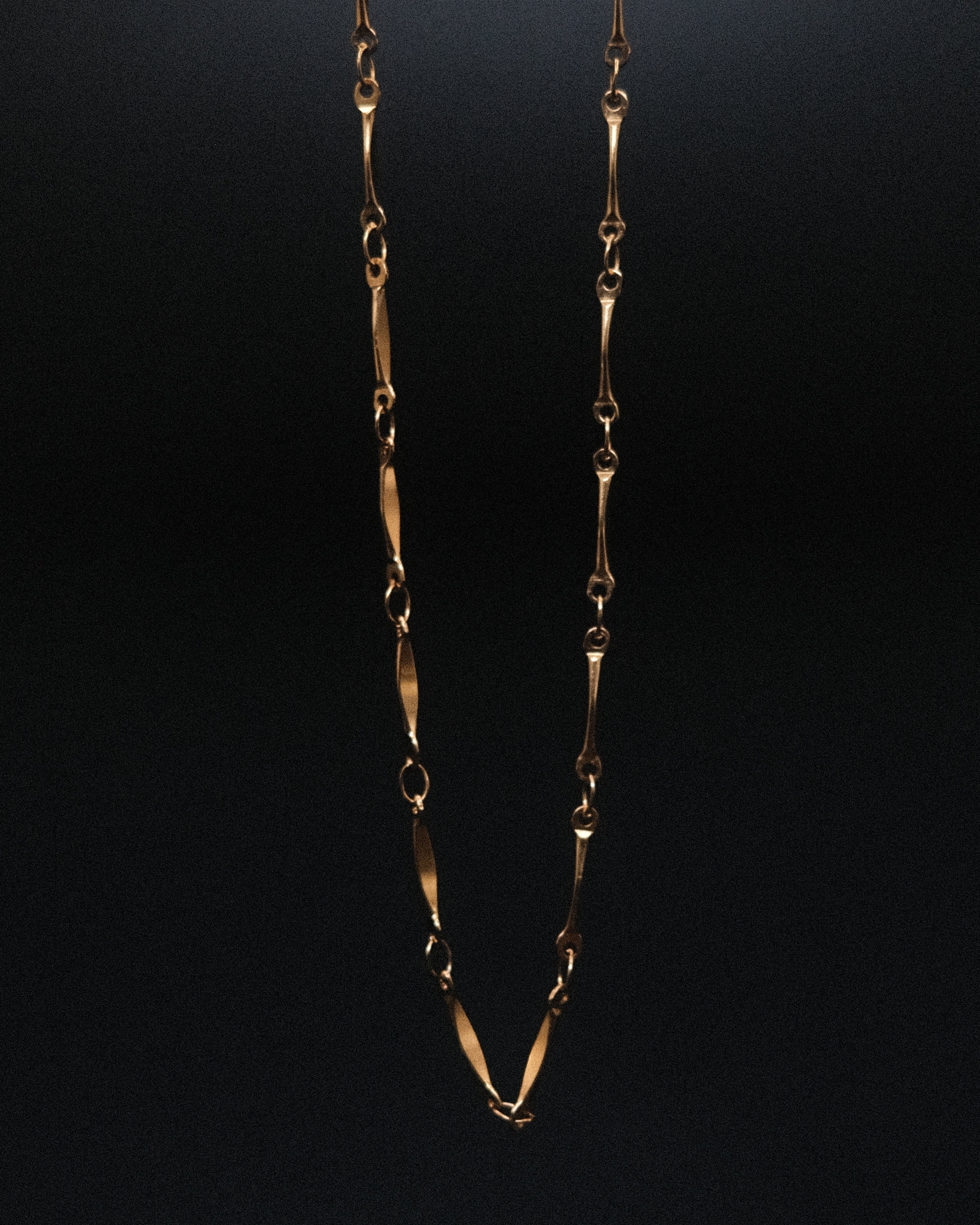 Collier Eddie long en chaîne fantaisie acier inoxydable